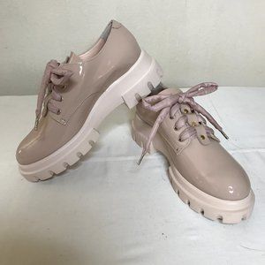 AGL Attilio Giusti Leombruni Y2K Lugg Oxford Nude Patent Made in Italy Size 36.5